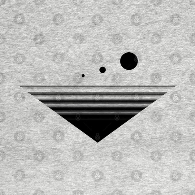 Three Moons geometric minimalist abstract line art by Liam Warr